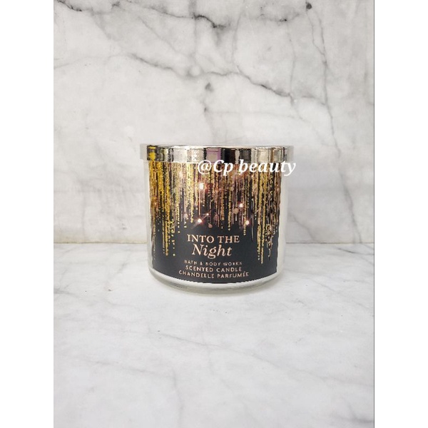 BATH & BODY WORKS THREE WICK CANDLE INTO THE NIGHT