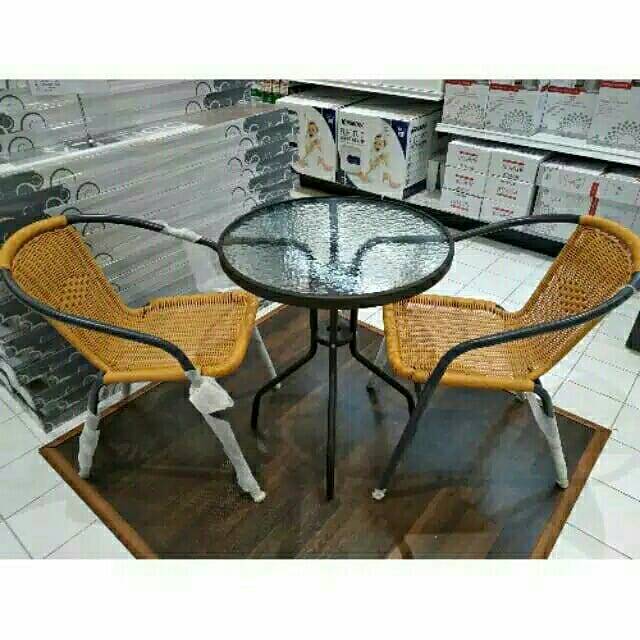 RATTAN TABLE SET