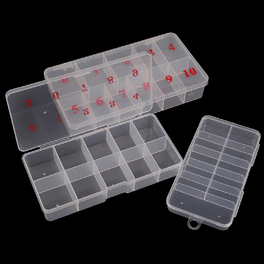 [OOID] 10/11Grids Nail Art Rhinestones Gem Accessories Empty Container Storage Case Box ID