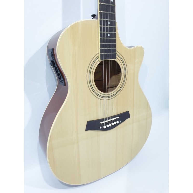 Gitar Akustik Elektrik Taylor Natural Sunburst Jumbo Senar String Equalizer Eq-7545 Trusrod Listrik