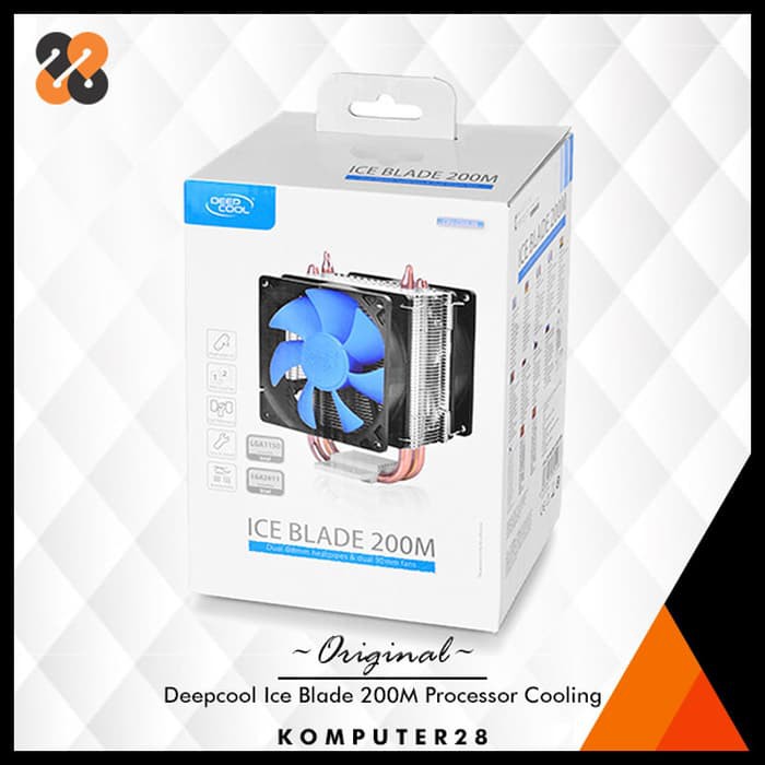 Original Deepcool Ice Blade 200m Cpu Cooler Kipas Pendingin Processor Murah Shopee Indonesia