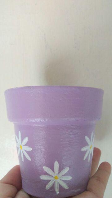 Pot Clay Daisy Medium Size (ptm-09)