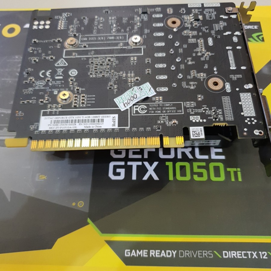 VGA ZOTAC GEFORCE GTX 1050TI 4GB 128BIT GDDR5 GTX1050TI GARANSI RESMI