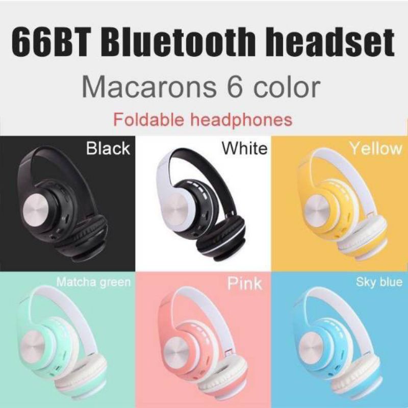 66-BT Headset Wireless Bluetooth 5.0 stereo portable / Headphones