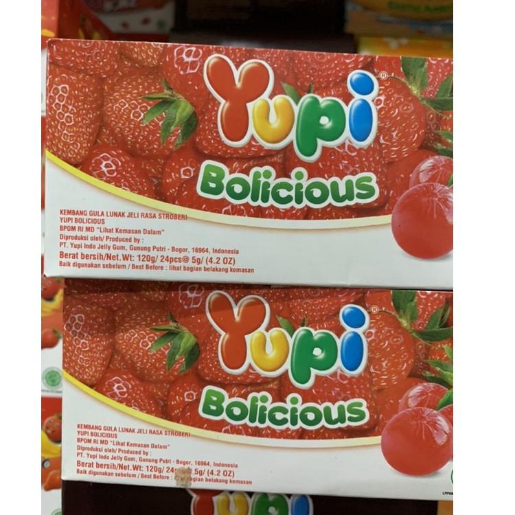 

TERMURAH 90 Yupi Bolicious Strawberry 1 box isi 24 pcs ㆅ