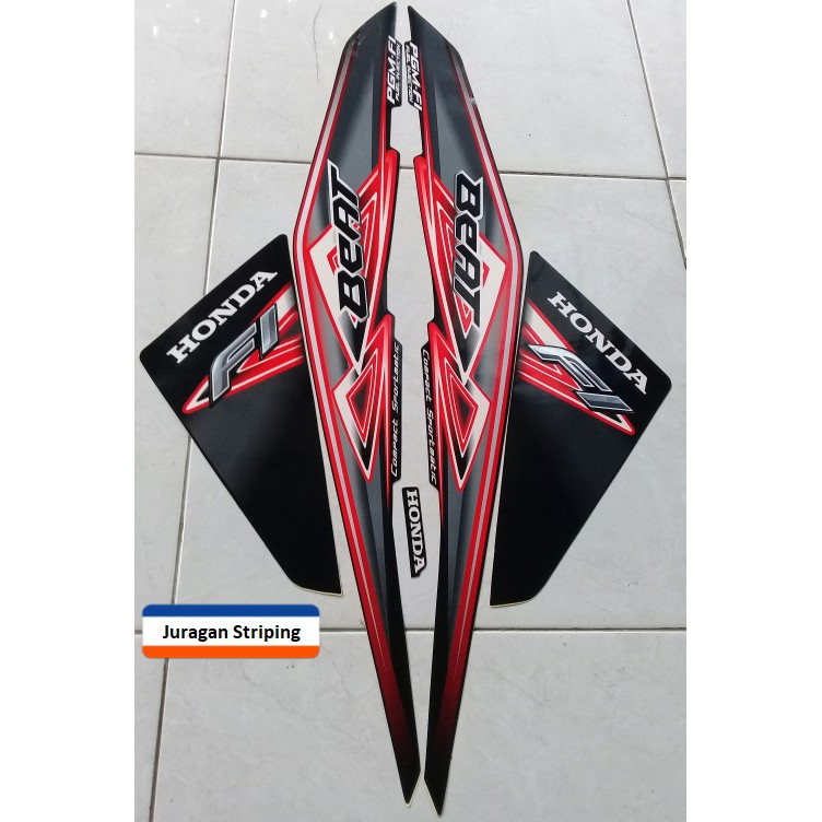 Jual Sticker Striping Motor Honda Beat PGM F1 2013 Hitam | Shopee Indonesia