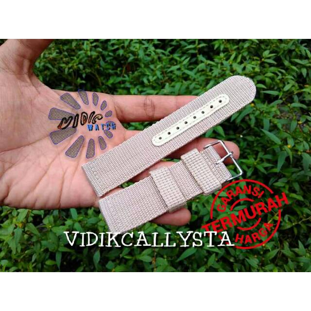 STRAP CANVAS ARMY CREAM 20 22 24 TALI JAM KAIN KANVAS CANVAS