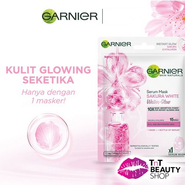 Garnier Serum Mask Sakura White Waterglow Skin Care | Masker Sakura Waterglow