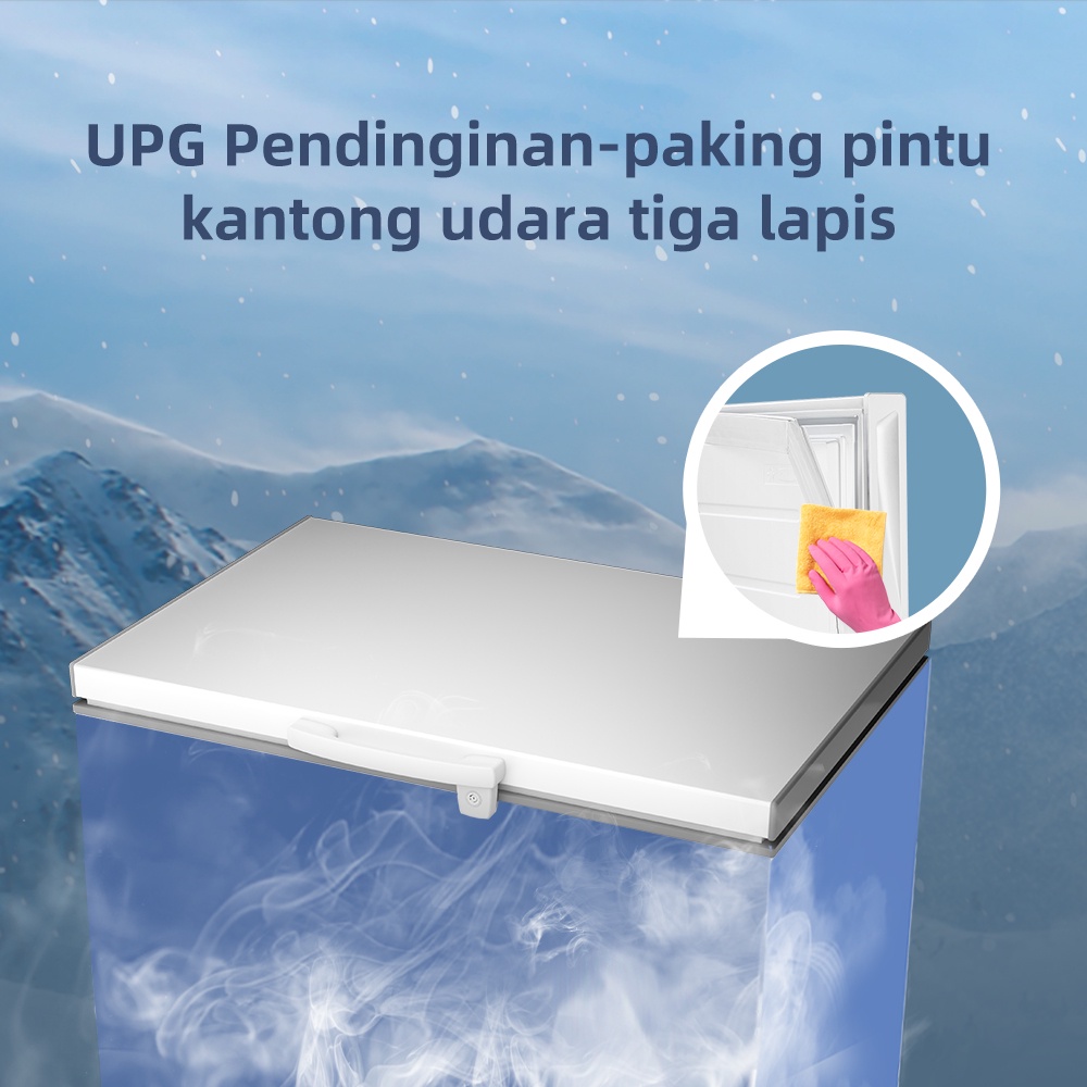 Changhong Chest Freezer FCF336DW Kapasitas 280 Liter  (Fast Freezing) (Design Look Minimalis) ( Big Capacity) (Voltase Yang Stabil) (Perlindungan Tanpa Listrik) (Perlindungan Tanpa Listrik) (Daya Listrik Rendah/Low Watt) (Chest Freezer Pembekuan Cepat)