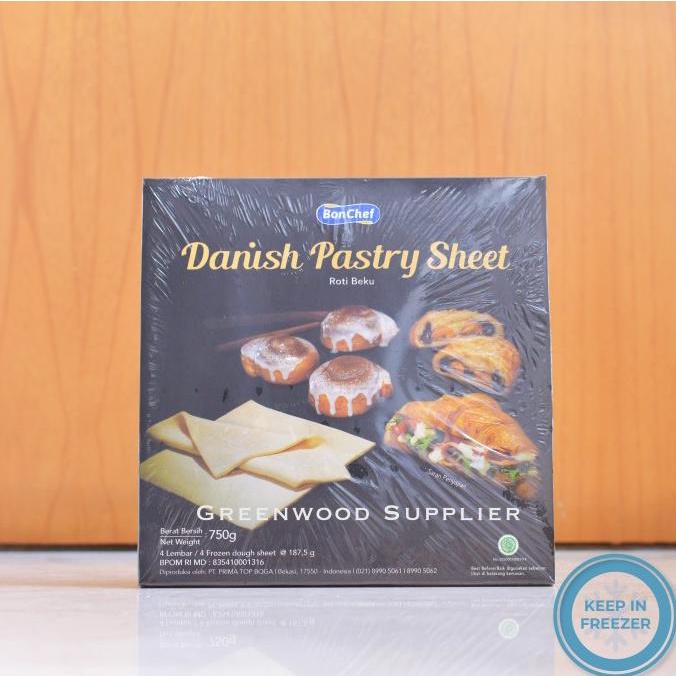 

MAKANAN BEKU / BONCHEF DANISH PASTRY SHEET 750G - 1 PACK NON COD