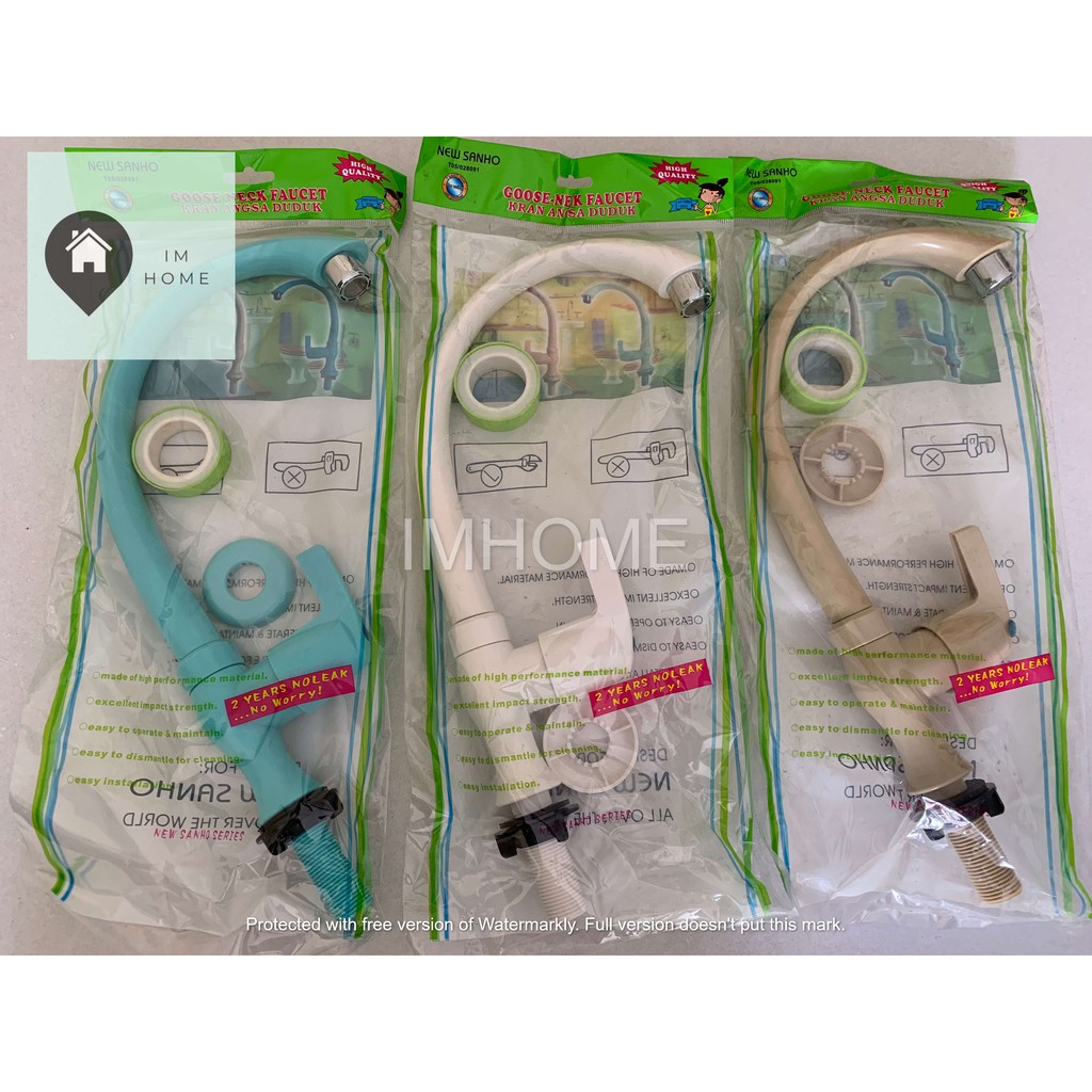 (IMHOME) - Keran / Kran Air Wastafel Dapur / Angsa Plastik Sanho (Sumber Air Bawah)