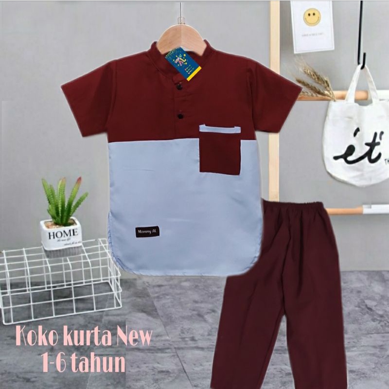 STELAN BAJU KOKO ANAK KURTA 1-5 Tahun/Baju koko anak laki laki/Baju koko anak/Baju koko anak laki laki setelan/Baju koko anak laki laki 1 tahun/Baju koko anak laki laki 3 tahun/Baju koko anak laki laki 2 tahun/Baju Kok Anak Laki/Set koko anak laki laki