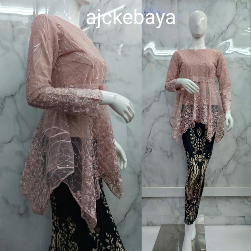Kebaya Tille/Gomes Pita/Kebaya Modern/Setelan Kebaya Brokat/Kebaya Couple/Kebaya Terbaru-3