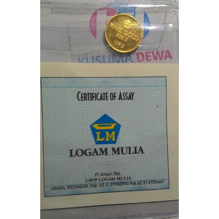 logam mulia koin dinar antam1,06gr 1/4 dinar FG