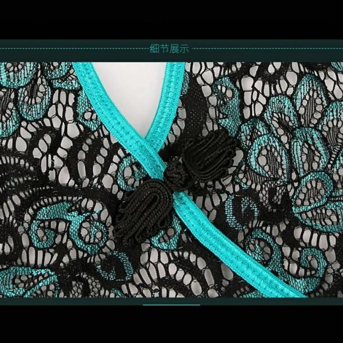 Lingerie Murah Cecilia Sexy Lingerie Cheongsam Peacock Nightdress