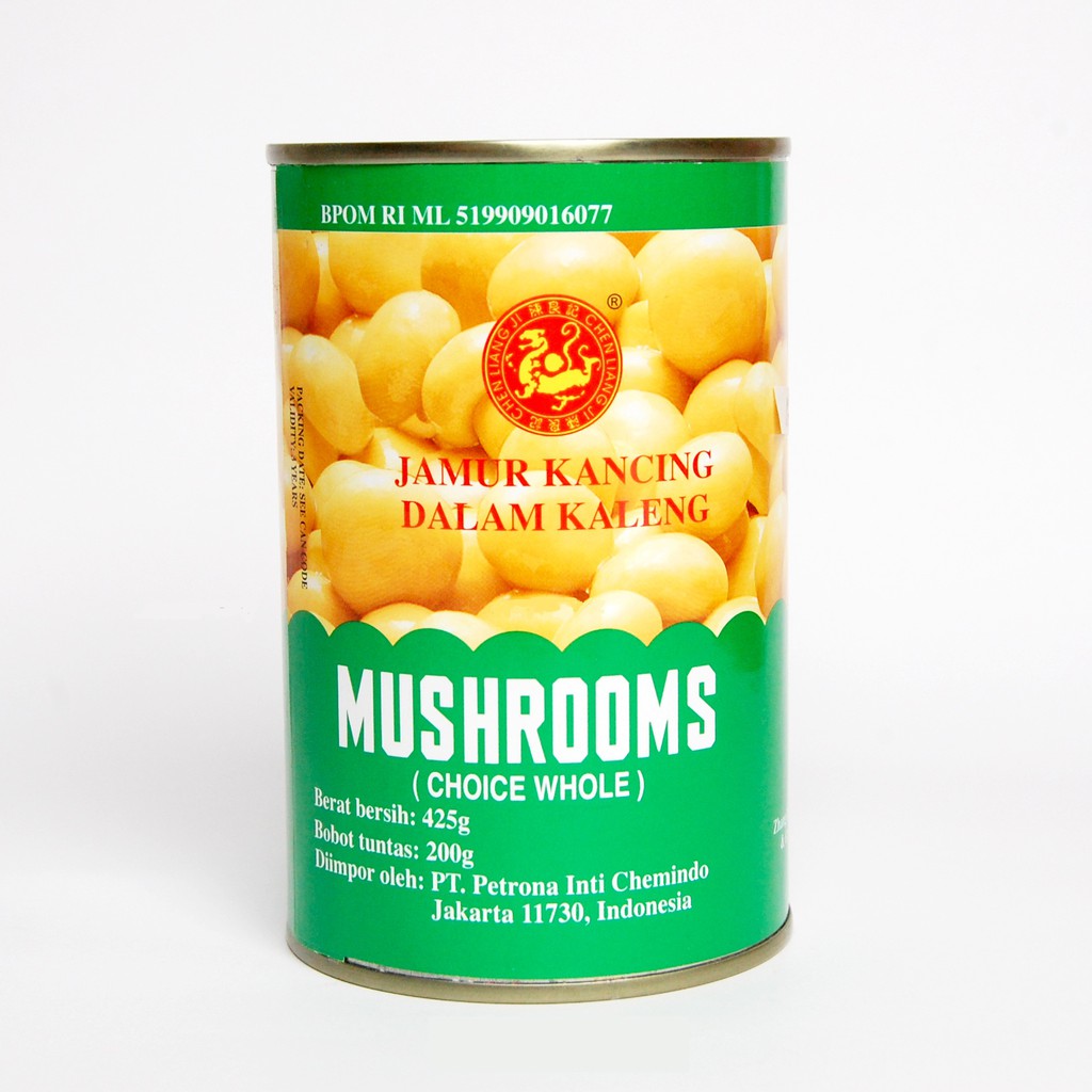 

NAGA JAMUR Kaleng – Jamur Kancing – Mushrooms (Besar) – Chen Liang Ji (425 GR)