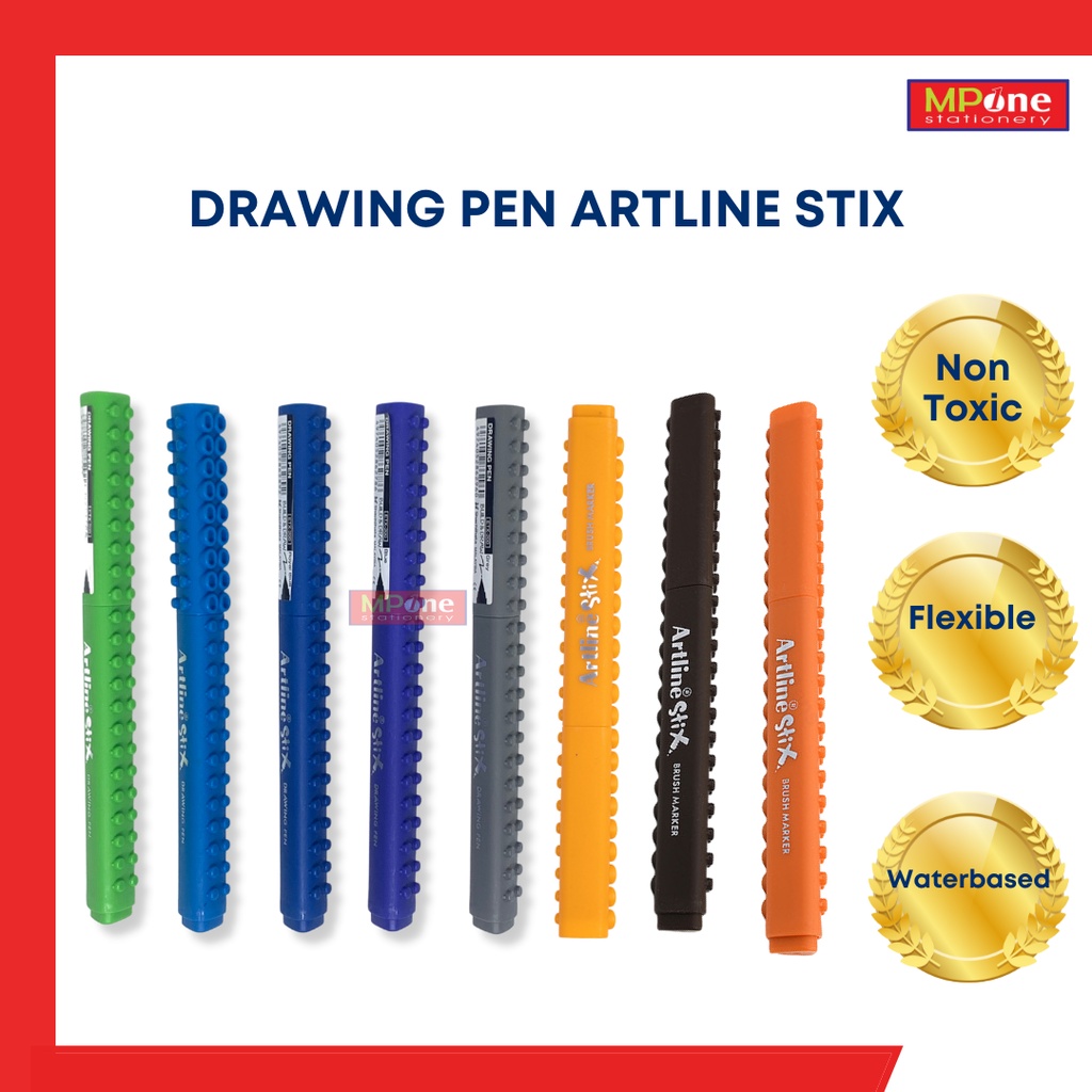 

Artline Stix / Drawing Pen / Spidol Artline Stix Brush Marker / Drawing Pen Artline ETX-200