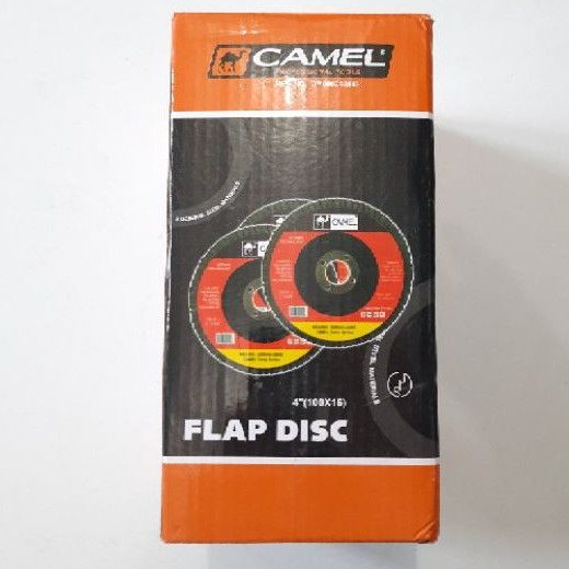 Flap Disc 4&quot; Amplas Susun grit 180 / Amplas Tumpuk Harga Per Kotak (C358K)