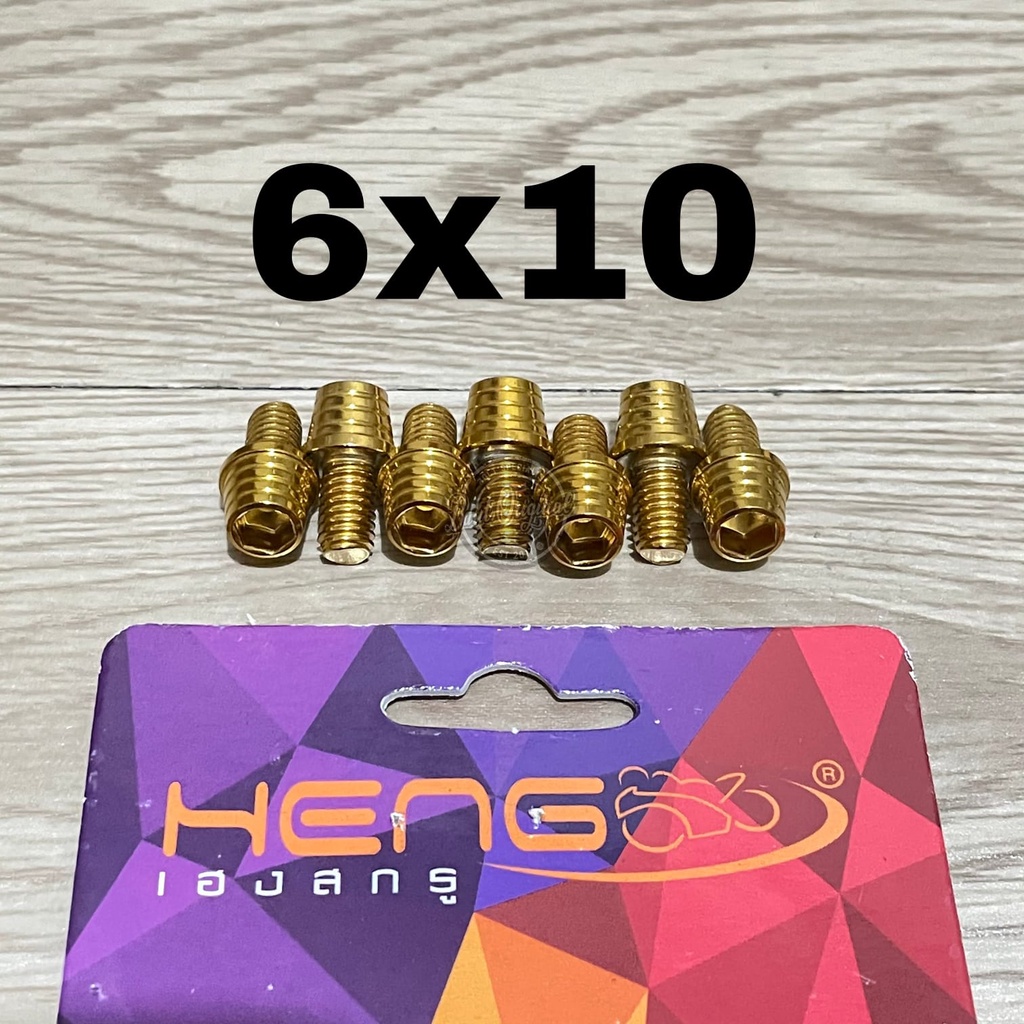 baut probolt kerucut gold 6x10 drat 10 panjang 1cm original heng