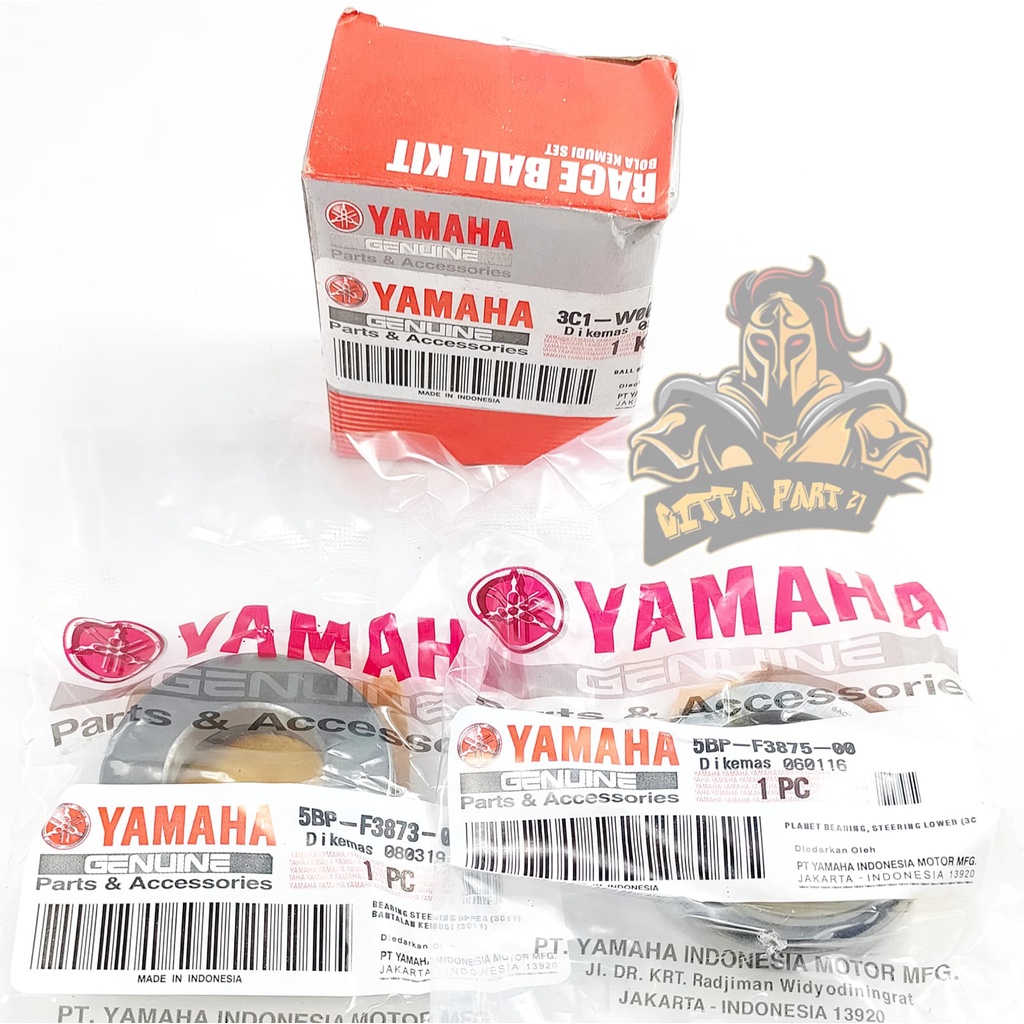 COMSTIR KOMSTIR YAMAHA 3C1 VIXION BEARING STANG STIR KUALITAS ASLI ORIGINAL YAMAHA YGP PREISISI PAS AWET DAN DIJAMIN MANTAP VIXION LAMA VIXION NEW NVA NVL