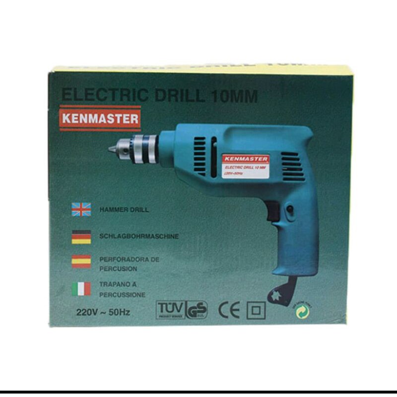 KENMASTER BOR LISTRIK 10 MM DAN MATA BOR FISHER