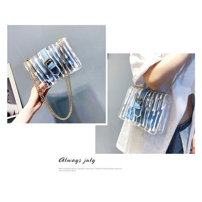 tas selempang biru berawan cerah wanita model korea supplier tas impor