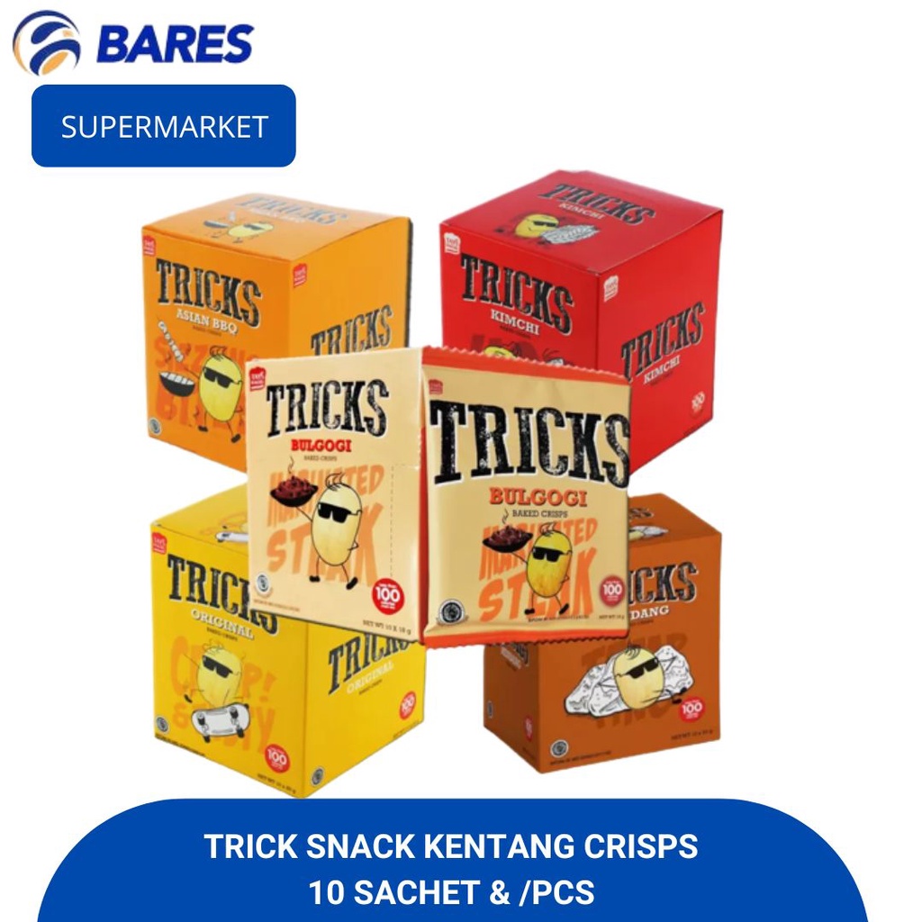 Jual Tricks Backed Crisps Snack Kentang Rasa Isi 10 Pcs Shopee Indonesia