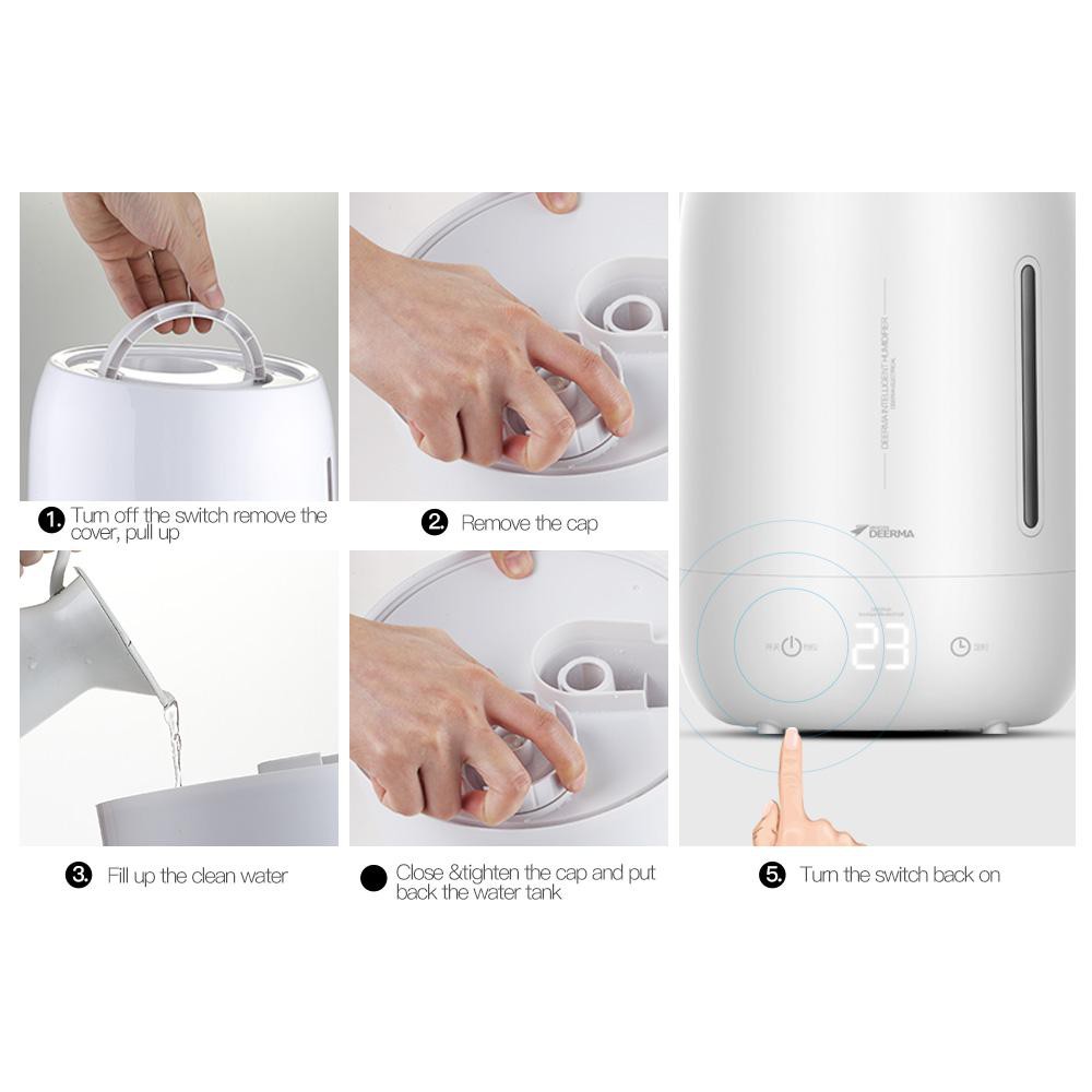 Deerma DEM F600 / F600S 5L Air Humidifier - Pelembab Udara