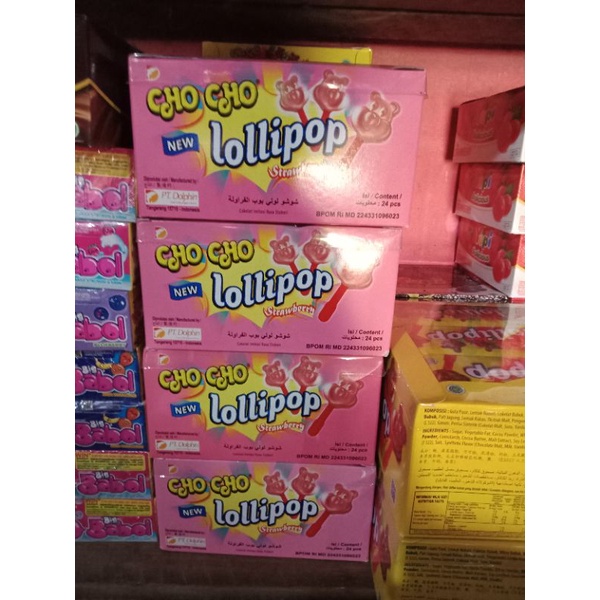 

Cho Cho Lollipop 10gr 24pcs Choco Lolipop Cokelat Permen Unik