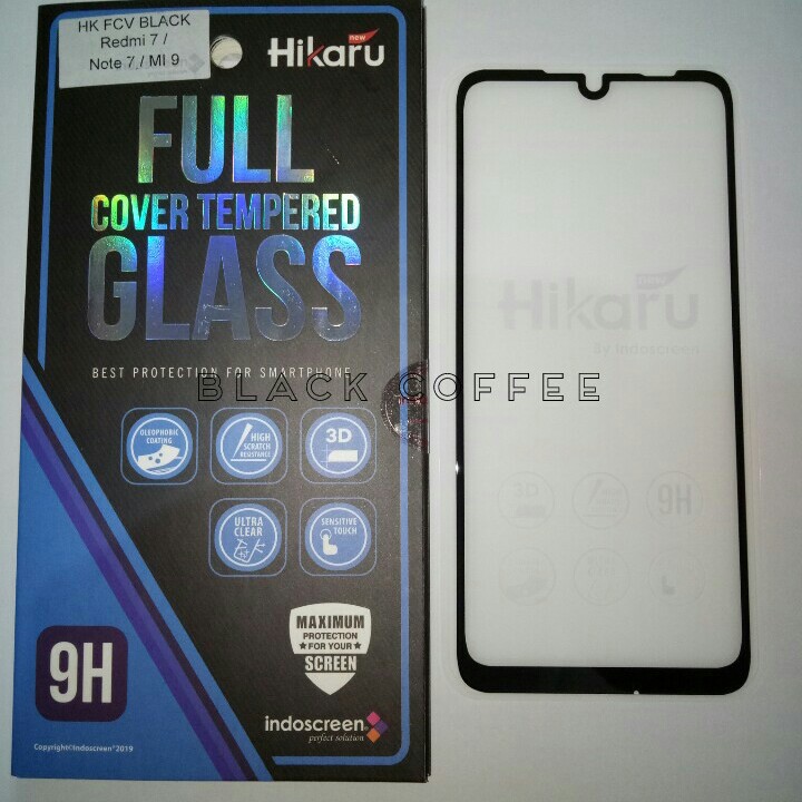 Tempered glass full xioami redmi note 7 screen guard Hikaru FCV