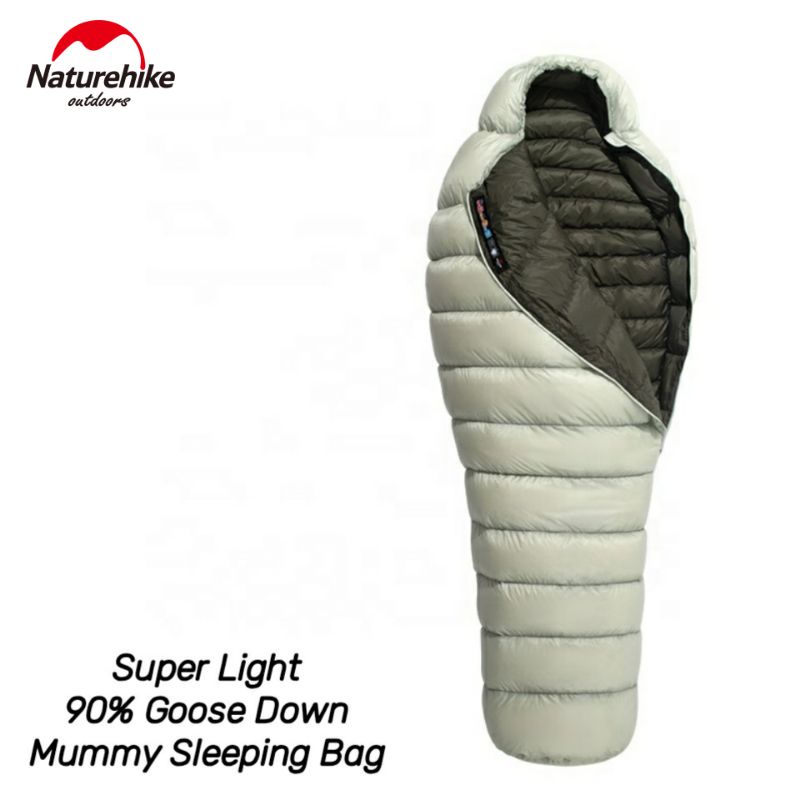 SLEEPING BAG NATUREHIKE NH21YD001 FIREWORK 9 GOOSE DOWN MUMMY KANTONG TIDUR PENDAKI MUMI BAHAN BULU 
