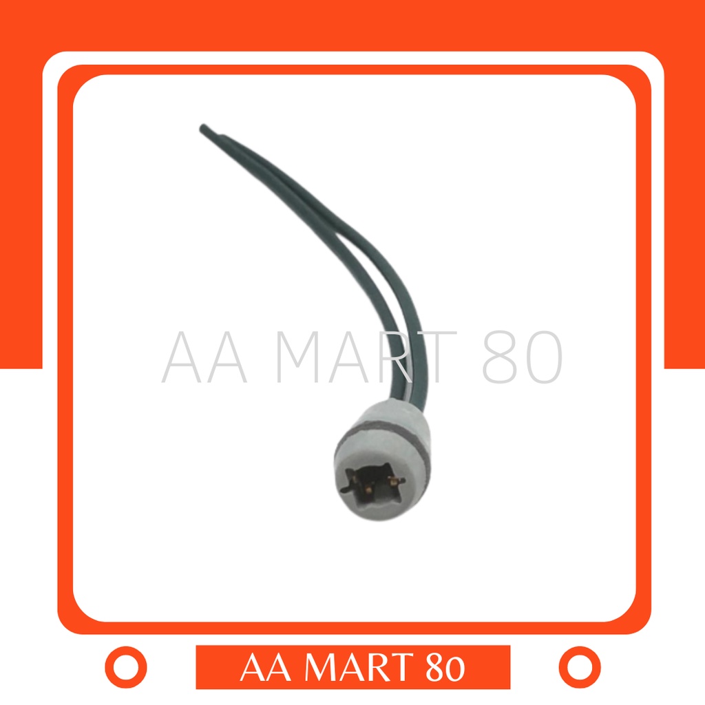 Fiting Lampu Speedometer T5 Soket Bohlam Spido 2 Kabel Motor Mobil - soket t5