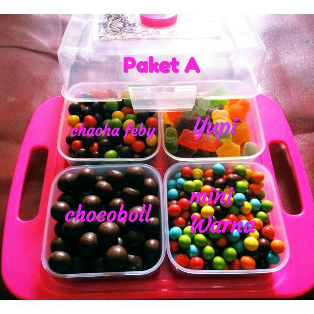 

Parsel cokelat nampan 4toples