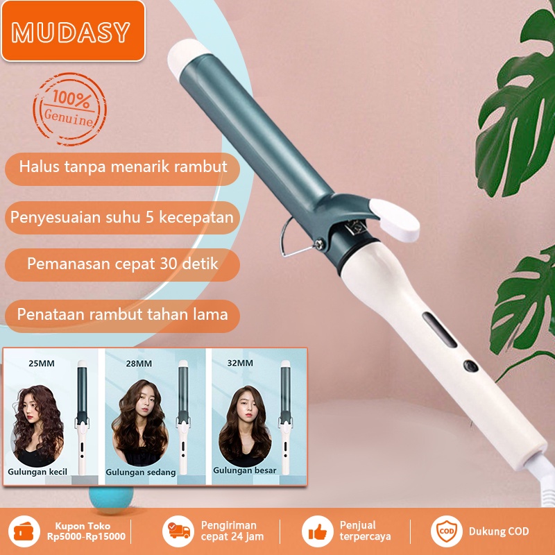 Catok Pengeriting Rambut 32mm/28mm/25mm Repit Pengeriting Rambut Alat Rambut Salon Curling iron Alat