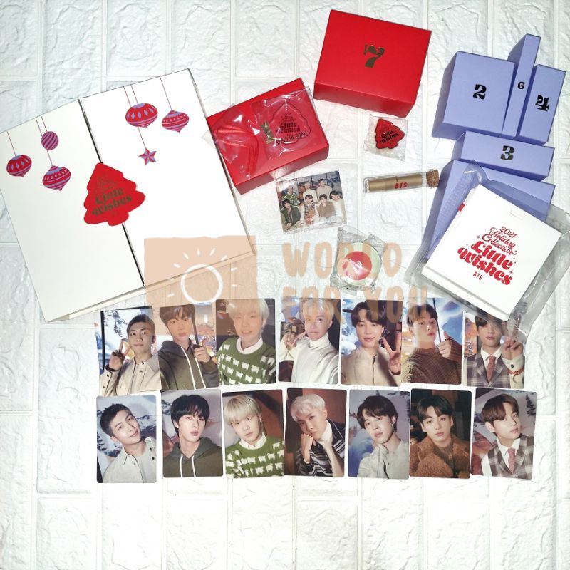 [READY] Holiday Box Little Wishes BTS Jungkook Taehyung Suga Jimin Jin Jhope RM PC Photocard Aet