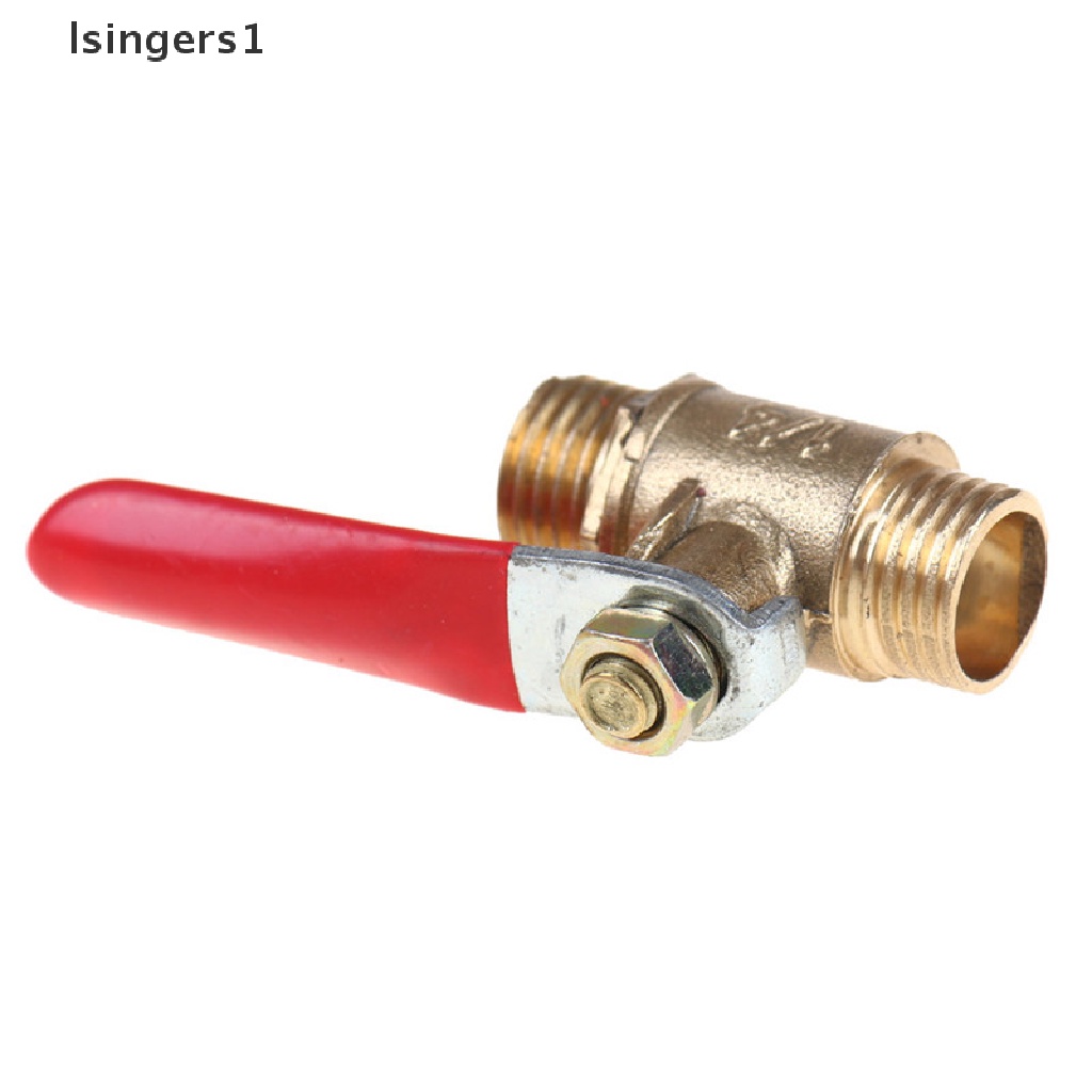 Lsingers1 Katup Bola Kuningan 1 / 8 &quot;1 / 4&quot; 3 / 8 &quot;1 / 2&quot; Male Ke Male BSP Dengan Gagang