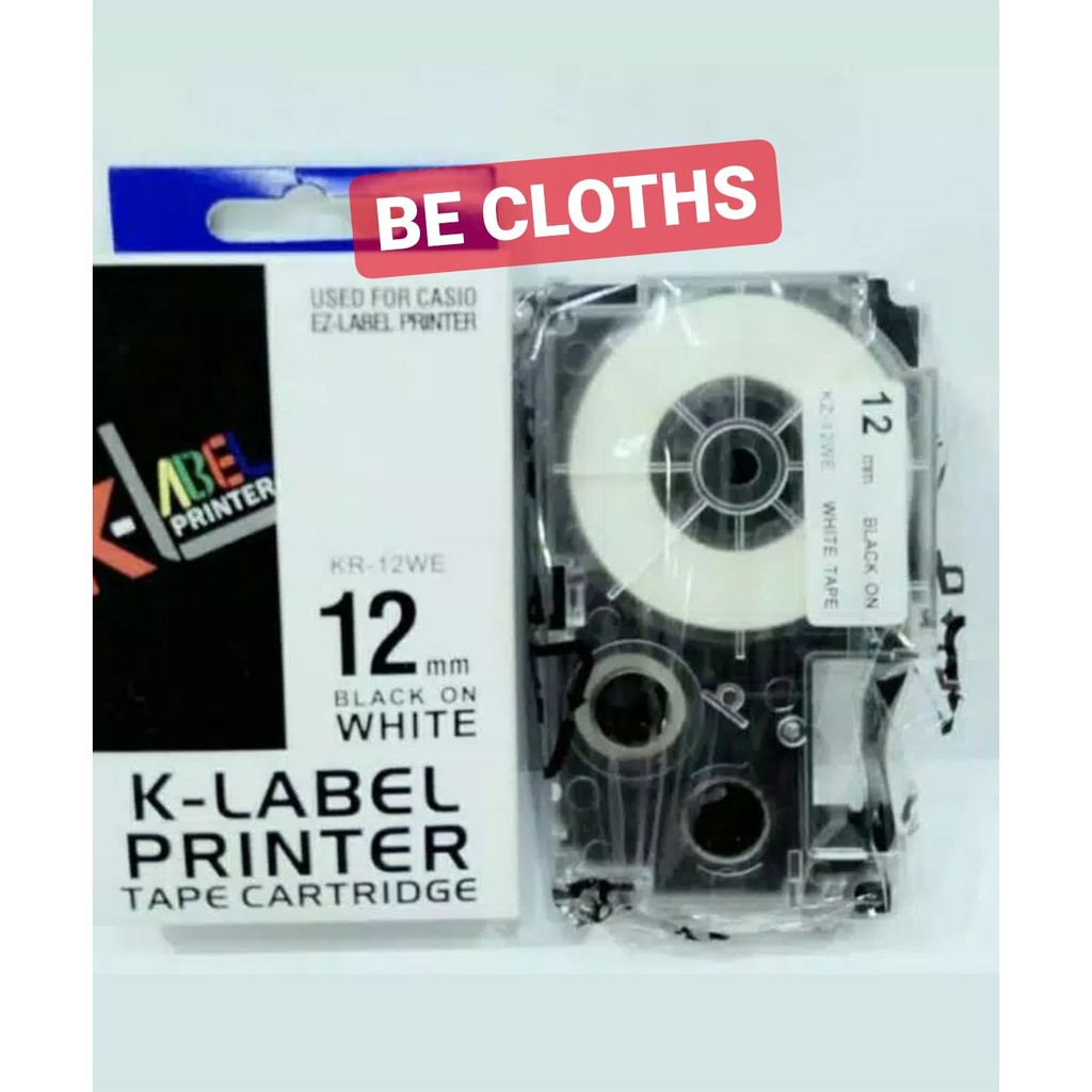 

Pita Label Printer 12mm Compatible Casio EZ Label Tape Printer 12 mm K Label Printer Casio KZ-12WE