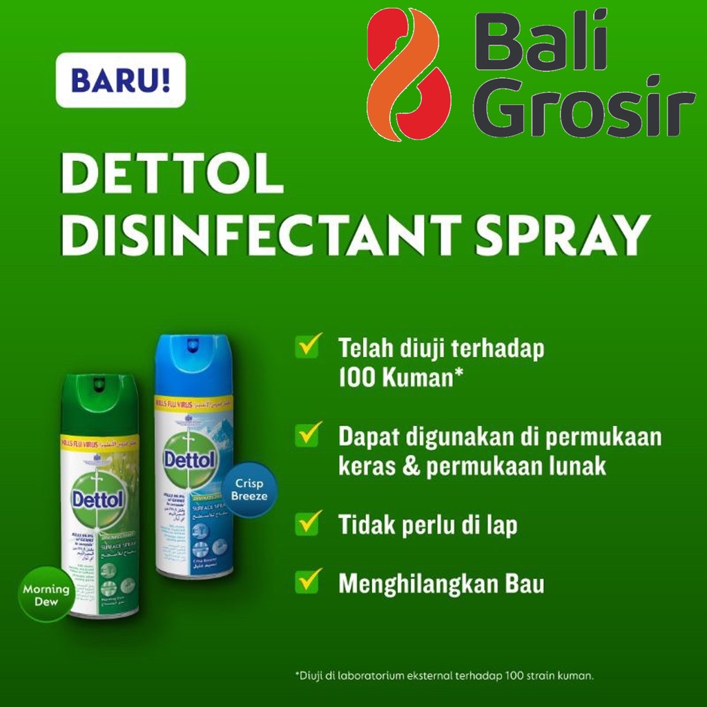 Jual Dettol Disinfectant Spray Aerosol Spray Disinfektan Kaleng