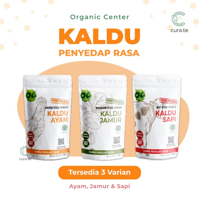 

Fe01Gg Organic Center Kaldu Ayam Sapi Jamur No Msg Bumbu Dapur Penyedap Rasa - Ayam F30E1F111