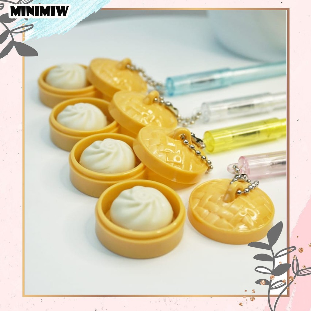 SELUSIN PULPEN BAKPAO ISI 12 PCS DIMSUM XIAO LONG BAO GEL PEN KARAKTER MAKANAN PENA