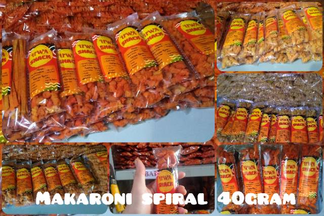 Mie Lidi Kemasan 40Gram Paket 100Pcs Bisa Mix Makaroni Spiral  UWA SNACK