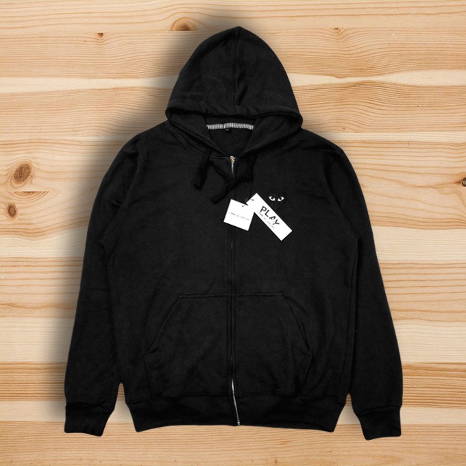 black hoodie with heart