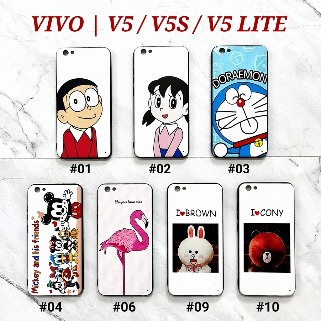 [ BUY 1 GET 1 FREE ] FDL - VIVO V5 V5S V5 LITE V7 PLUS V11 V11I V15 Y71 Y81 Y83 | DISLINE Soft Hard Case Cartoon texture embos UV