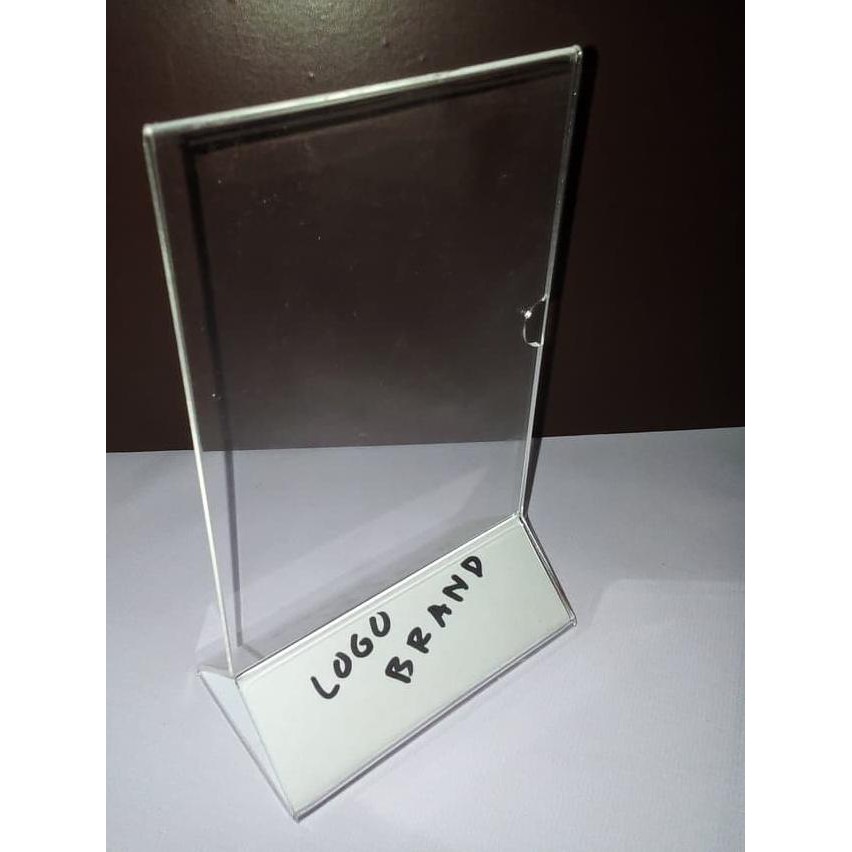 

PJ Acrylic / akrilik tent holder standing A4 / tempat brosur A4 polos ✳✳