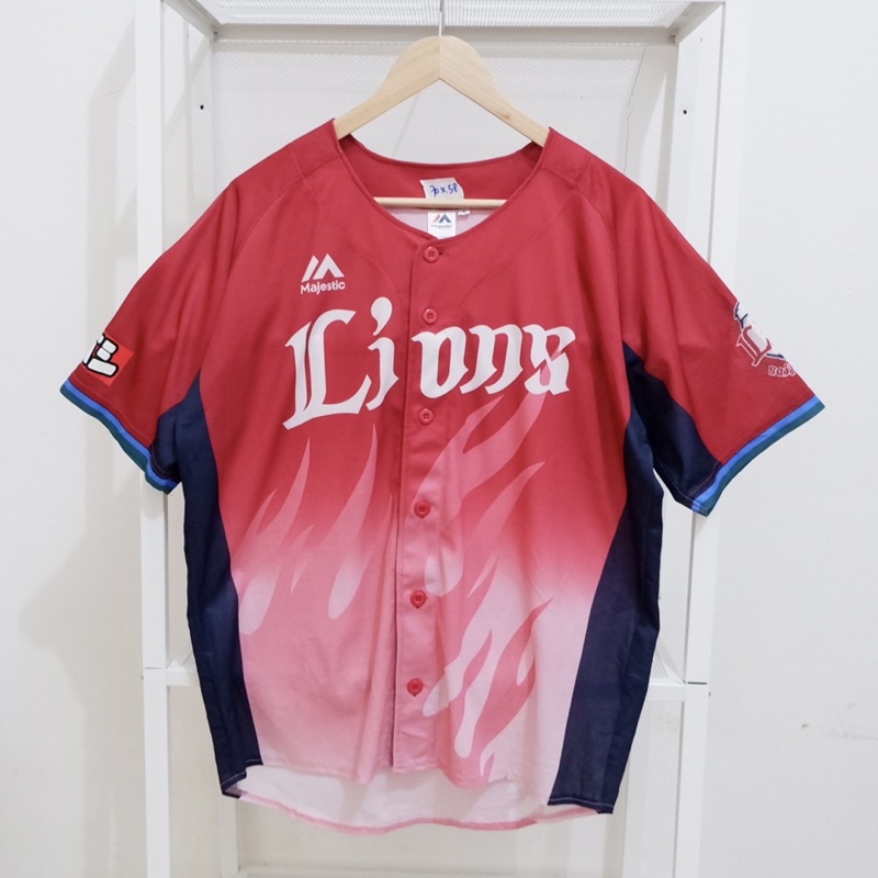Majestic "Lions" Baseball Team Jersey | Thrift Preloved Second