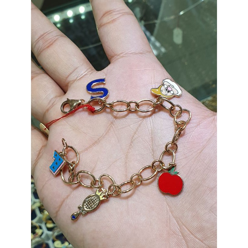 gelang emas rantai holo model disney lucu dan imut