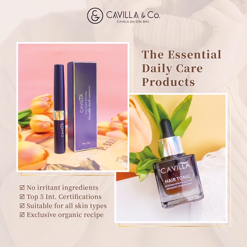 PROMO BUNDLING CAVILLA LASH SERUM + CAVILLA HAIR TONIC (ORI 100%)