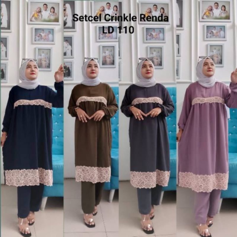 Setelan Celana renda brukat(model arabian)