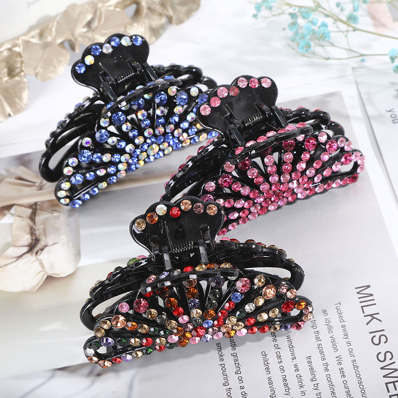 Korean New Rhinestone Hairpin Crystal Ponytail Hair Clip Women Fashion Wild Hair Accessories