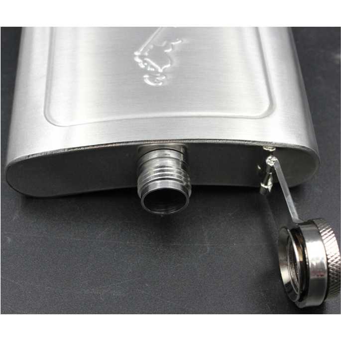 (100% BARANG ORI) Stainless Steel Hip Flask 7 Oz